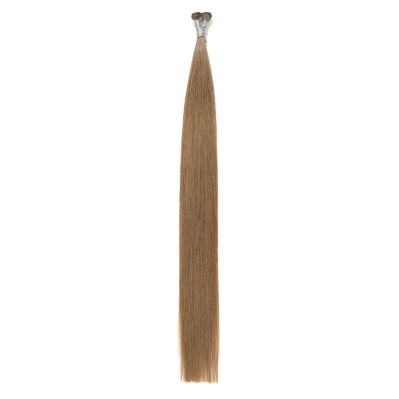 #8 Dark Blonde Genius Hybrid Weft Full Cuticle Human Hair Extensions Double Drawn-4 wefts