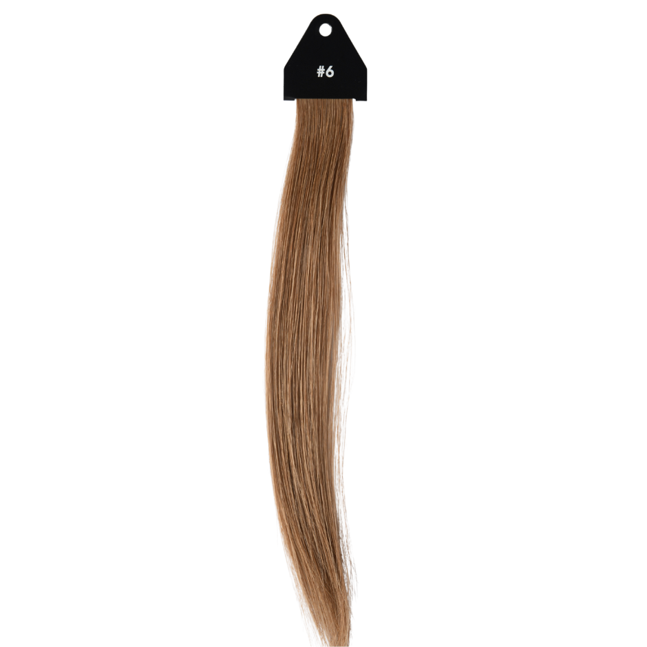 #6 Medium Brown Genius Hybrid Weft  Full Cuticle Human Hair Extensions Double Drawn-4 wefts