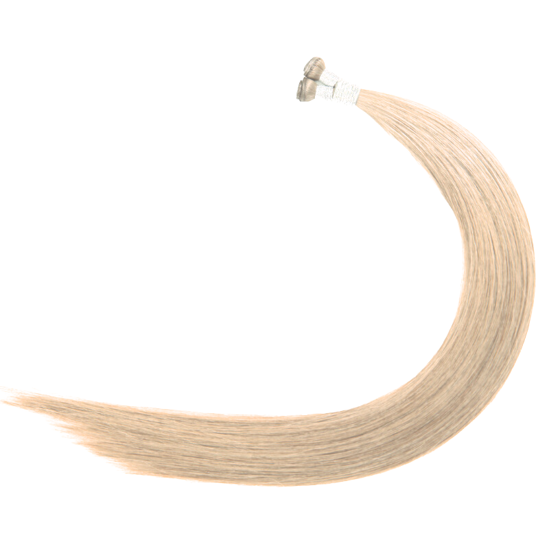 #18 Chocolate Blonde Genius Hybrid Weft Full Cuticle Human Hair Extensions Double Drawn-4 wefts