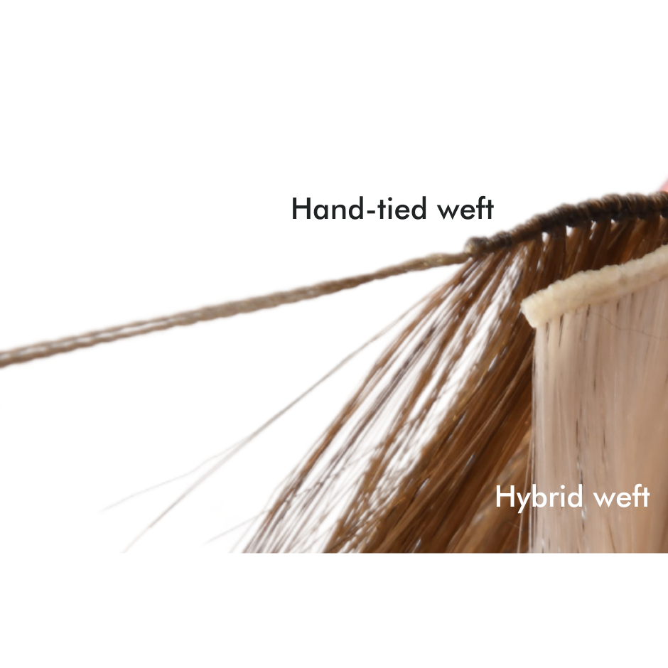 M#2/6/613 Mix Dark Brown, Medium Brown, and Blonde Genius Hybrid Weft Full Cuticle Human Hair Extensions Double Drawn-4 wefts