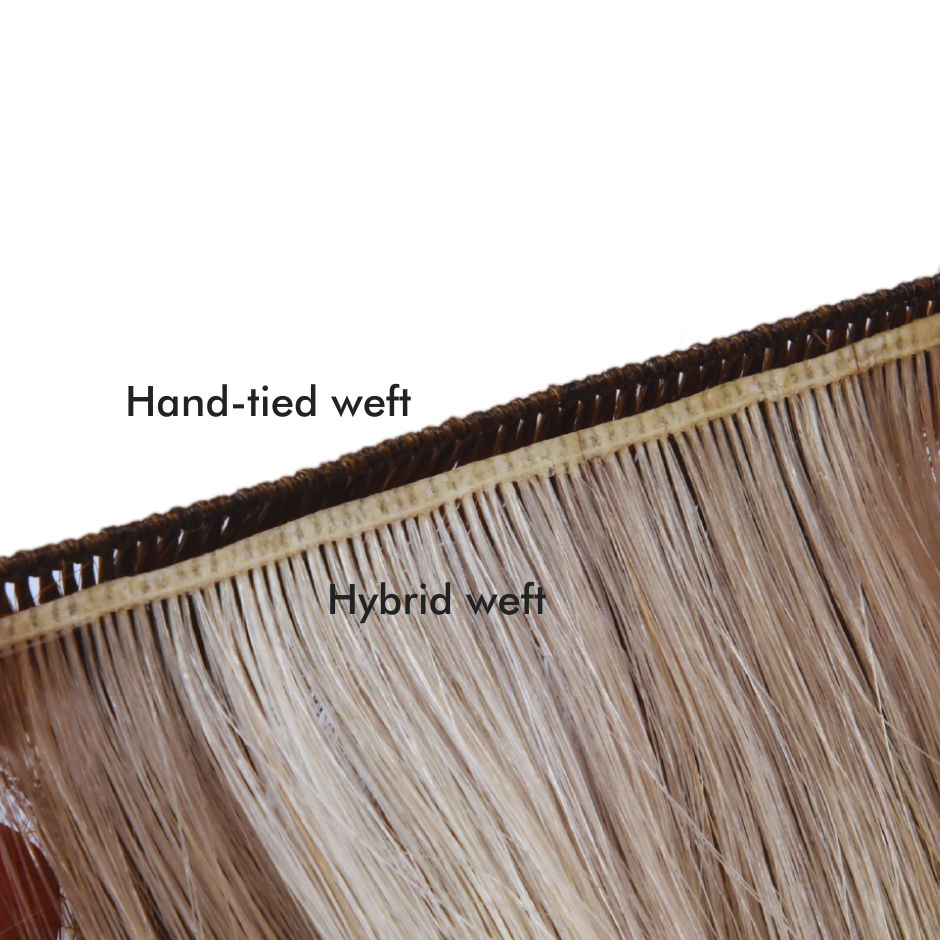 #RLC Rooted Ash Blonde Genius Hybrid Weft Full Cuticle Human Hair Extensions Double Drawn-4 wefts