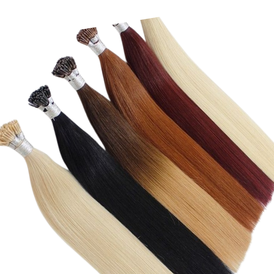 #KLD Rooted Ombre 18A/60 I-Tip Full Cuticle Human Hair Extensions Double Drawn-50g