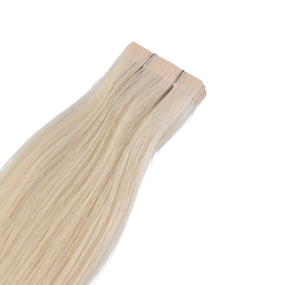 P#1001A/60 Piano Moonlight with Ash Blonde Seamless Injection Tape-in Full Cuticle Human Hair Extensions Double Drawn-50g