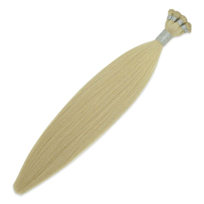 #RLC Rooted Ash Blonde Gorgeous Hand-tied Weft Full Cuticle Human Hair Extensions Double Drawn-4 Wefts