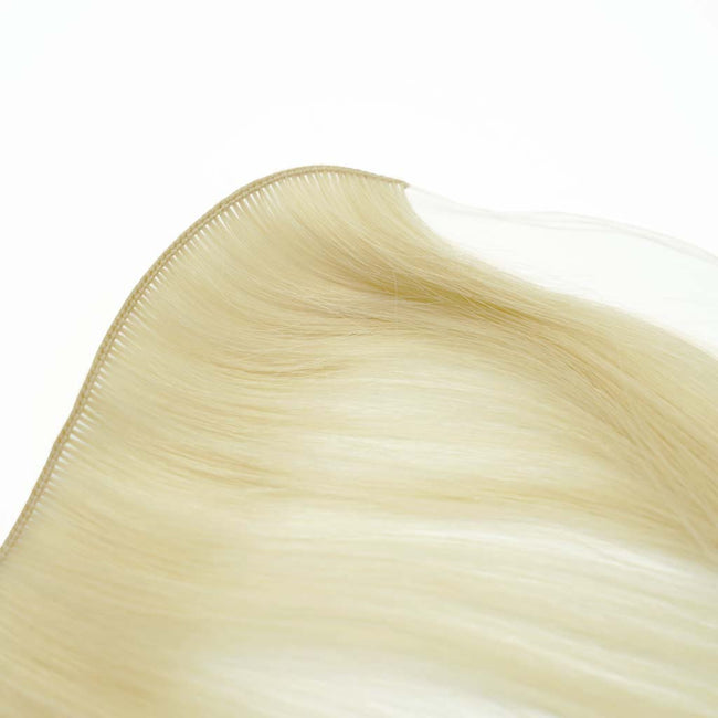 #P7/1001 Piano Chocolate with White Ash Blonde Gorgeous Hand-tied Weft Full Cuticle Human Hair Extensions Double Drawn-4 Wefts